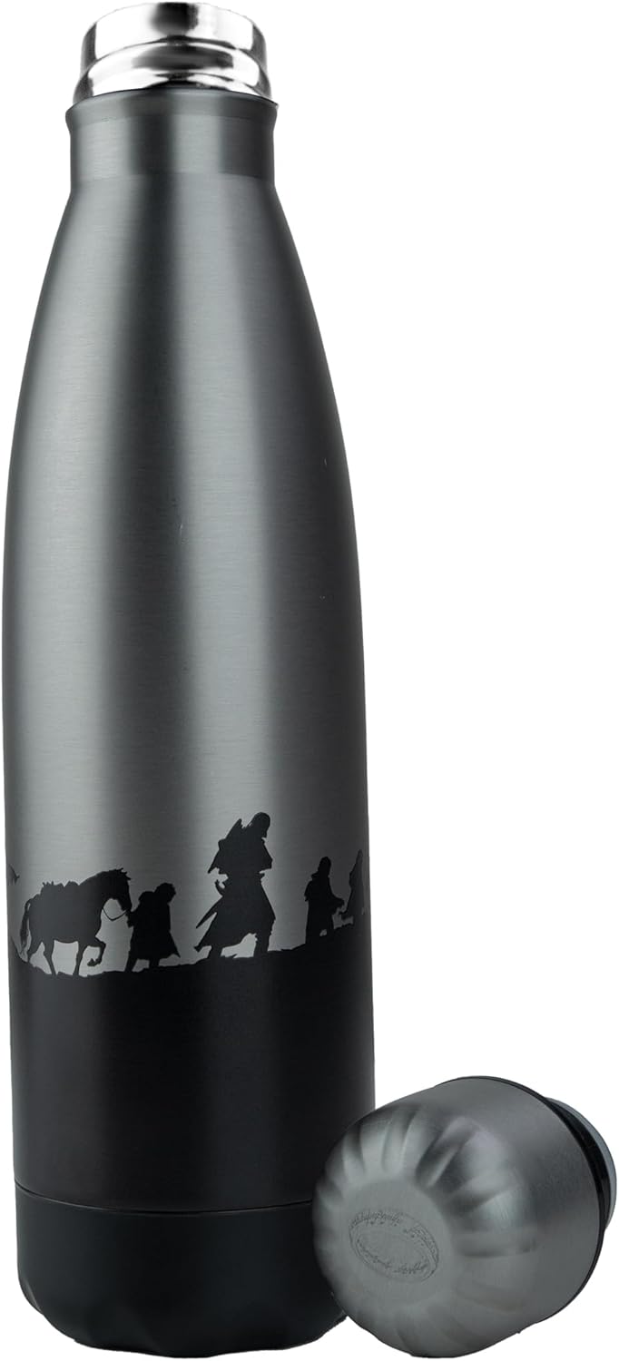 Cinereplicas El Señor de los Anillos - La Comunidad del Anillo Botella de Agua Aislante de Acero Inoxidable de 500 ml - Licencia Oficial