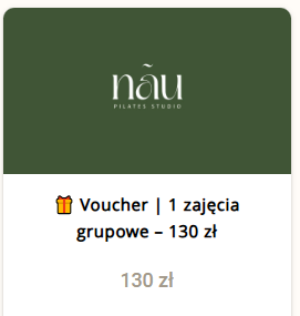 🎁 Voucher | 1 zajęcia grupowe