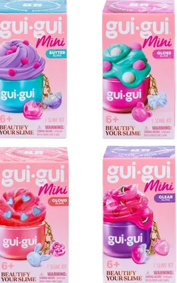 Set of 4 Gui Gui scented mini slimes to collect and attach