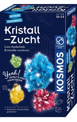 KOSMOS Kristall-Zucht Experimentierset, Kristalle in deinen Lieblingsfarben