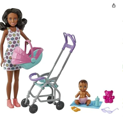 Barbie Skipper Klub Opiekunek Spacerówka zestaw do zabawy z lalką