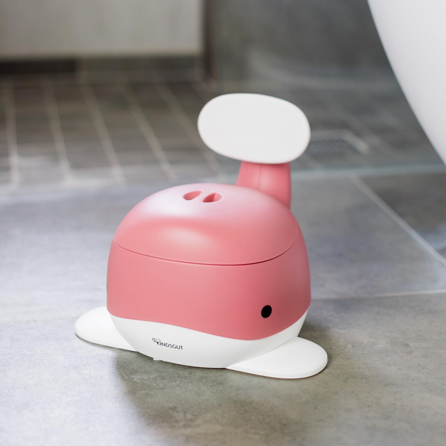 Kindsgut vasino, wc per bambini, design a forma di balena e colori tenui, per l'addestramento al bagno, rosa antico